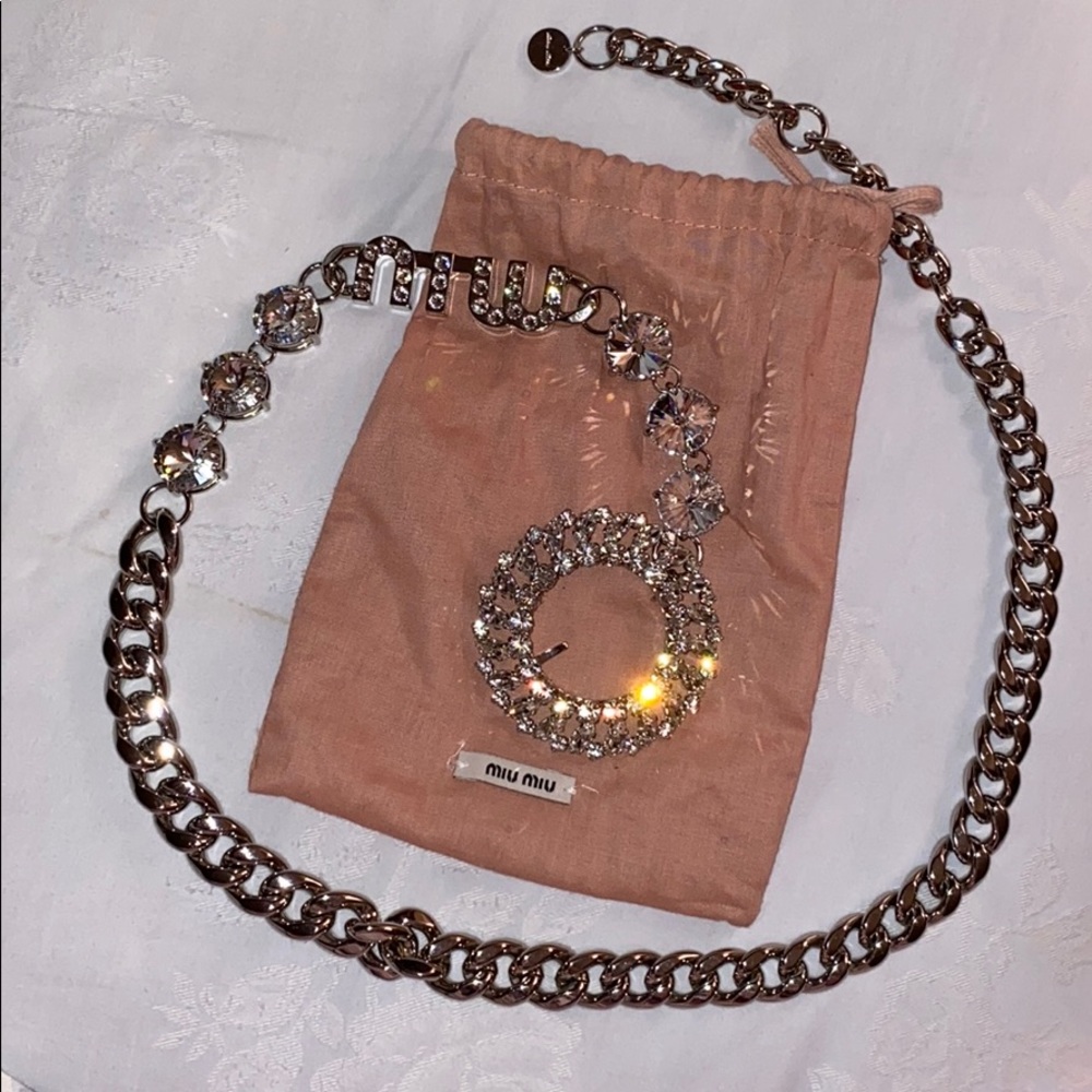Miu Miu crystal belt